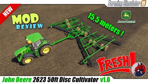 Fs19 John Deere 2623 50ft Disc Cultivator V10 Review Youtube