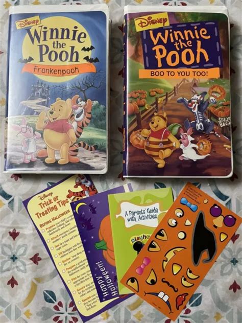 DISNEY WINNIE THE Pooh VHS Lot Boo To You Too Frankenpooh Halloween