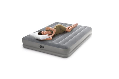 Intex 12 Dura Beam Prestige Air Mattress Bed With Internal Fastfill Usb Powered Pump Queen