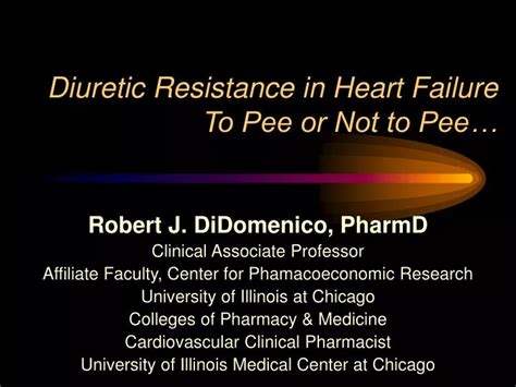 Ppt Diuretic Resistance In Heart Failure Powerpoint Presentation