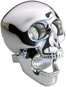 Faros Delanteros Skullca Cromado Calavera Para Harley Custom