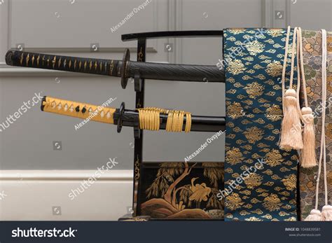 traditional japanese samurai swords katana stock photo