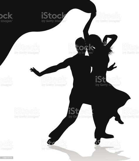 Dancing Couple Silhouette Stock Illustration Download Image Now