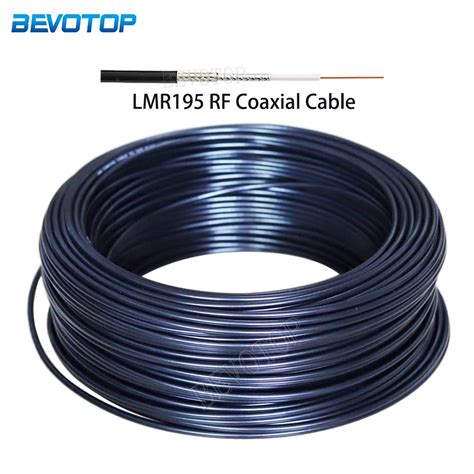 Black Lmr195 Coaxial Cable High Quality Low Loss 50 Ohm 50 3 Lmr 195 Rf Coaxial Cable Jumper