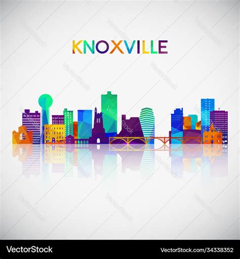 Knoxville skyline silhouette in colorful Vector Image