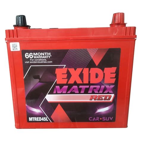 Capacity Ah Exide Matrix Red Mtred L Car Battery At Rs In