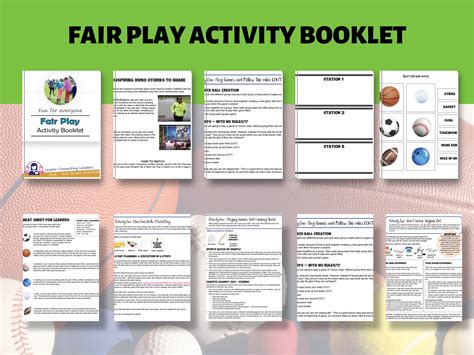 Fair Play Activity Booklet, Kid Games Printable for Kids, Relay Games ...