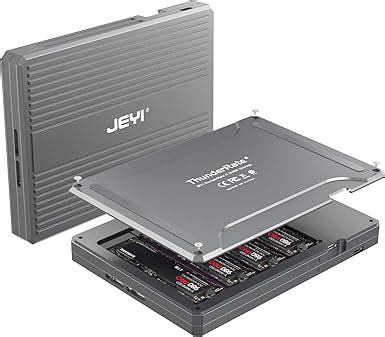 JEYI Quad Nvme Enclosure 4 Bay RAID Enclosure Support Soft Raid