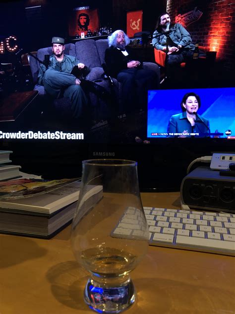 Louder with crowder and democratic debate. Drinking game in progress