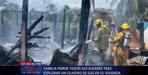 Explosión de un cilindro de gas deja familia sin hogar