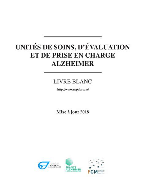 PDF UNITÉS DE SOINS DÉVALUATION ET DE PRISE EN CHARGE ALZHEIMER