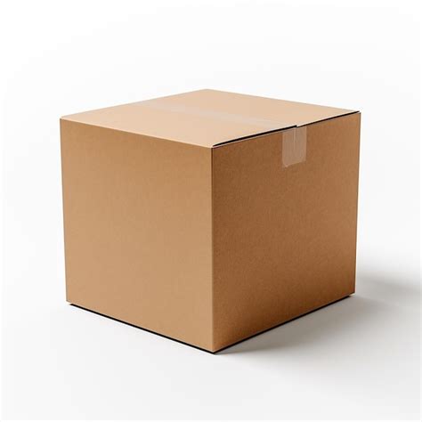 Premium Photo Blank Cardboard Box