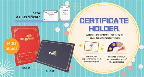 Certificate Holder Certificate Cover