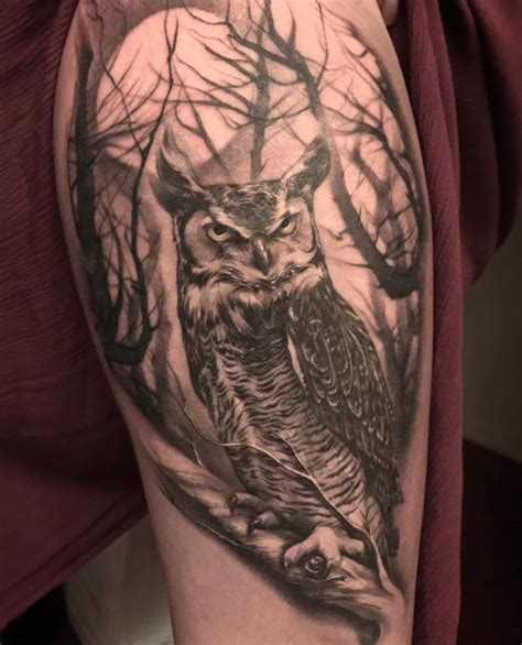 Owl Tattoo By Mikey Carrasco Tattoo Insider