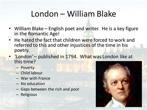 London By William Blake Teaching Resources