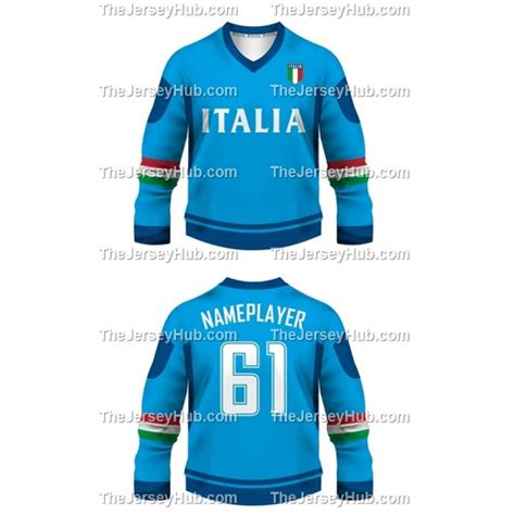 Team Italy Italia Hockey Jersey Dark