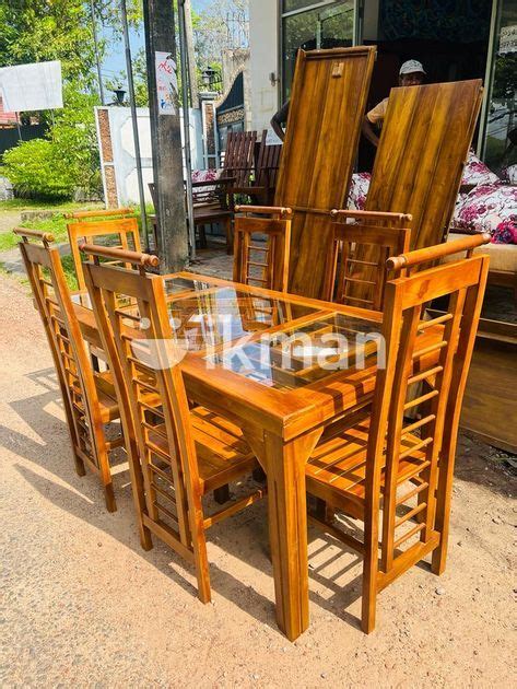 Teak Heavy Dining Table With 6 Chairs Code 41915 For Sale Kaduwela