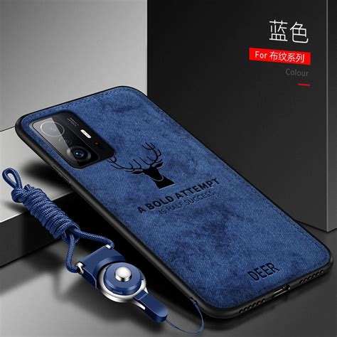 For Xiaomi Mi 11T Pro Case Luxury Soft STPU Hard Fabric Deer Protective