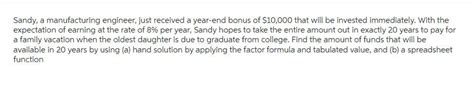 Answered Sandy A Manufacturing Engineer Just… Bartleby