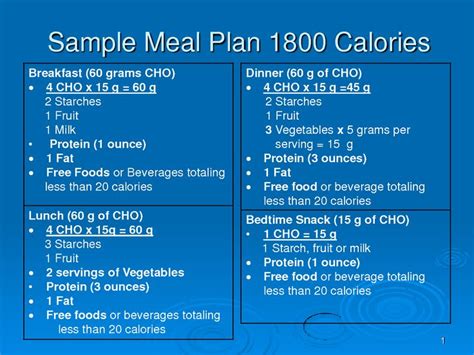 Calorie Restriction Diet Sample Meal Plans