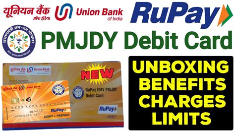 Union Bank Of India Rupay EMV PMJDY Debit Card Benifits Limit Charges