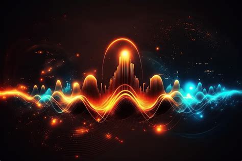 Ondas De Sonido Abstractas Forma De Onda De Audio De Frecuencia