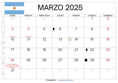 Calendario Marzo 2025 Argentina Para Imprimir By Hamouda Chokri Aug