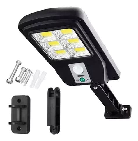 Pack Foco Solar Led Poste Exterior Sensor M Control Remoto Color De