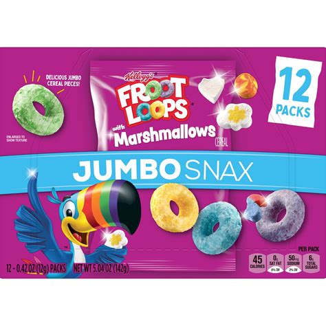 Kellogg's Froot Loops With Marshmallows Jumbo Snax - Shop Cereal at H-E-B