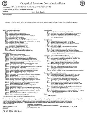 Fillable Online Srs Categorical Exclusion Determination Form Srs