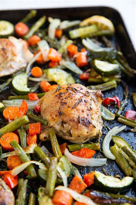 Sheet Pan Lemon Garlic Rosemary Chicken And Vegetables The Roasted Root