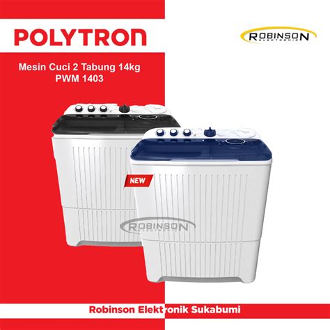 Jual Mesin Cuci Polytron 2 Tabung PWM 1203 X B 14Kg Shopee Indonesia