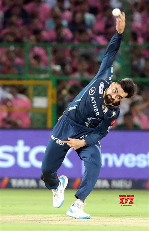 Jaipur Gts Bowler Rashid Khan Bowls During The Ipl 2023 Match