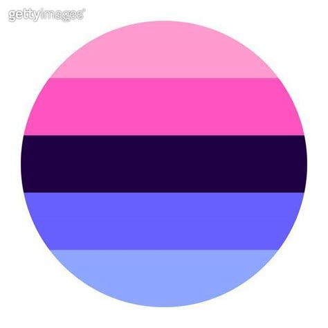 Omnisexual Flag Colors With Striped Circle Shape Vector Illustrationlgbt Community 이미지