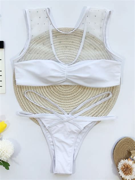 Wholesale Solid Gauze Sexy Women Tank Bikini Qkm Wi Wholesale