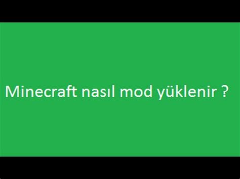 minecraft nasıl mod yüklenir YouTube