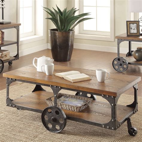 Coffee Table With Wheels - Foter