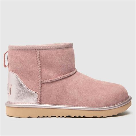 Ugg Pale Pink Classic Mini Shine Girls Youth Boots Shoefreak