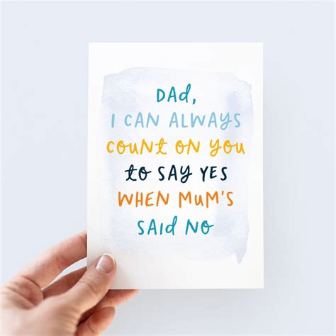 Count On You Dad Father S Day Card Sweetlove Press Personalised Prints Funny Cards