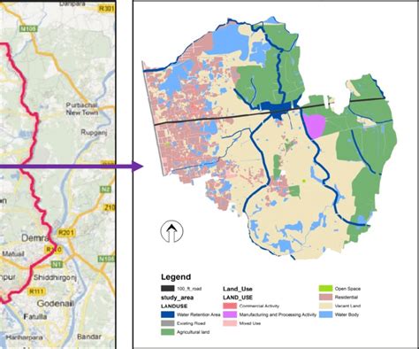 Google Map of Dhaka Metropolitan Development Plan (DMDP) area ...