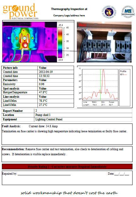 Ground Power Electrical Thermal Imaging For Electrical Faults