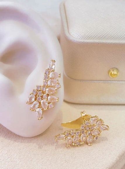 Brinco Ear Cuff Luxo Elo Produtos Especiais