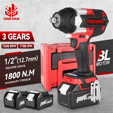 Onevan Vf N M Torque Brushless Electric Impact Wrench Rpm