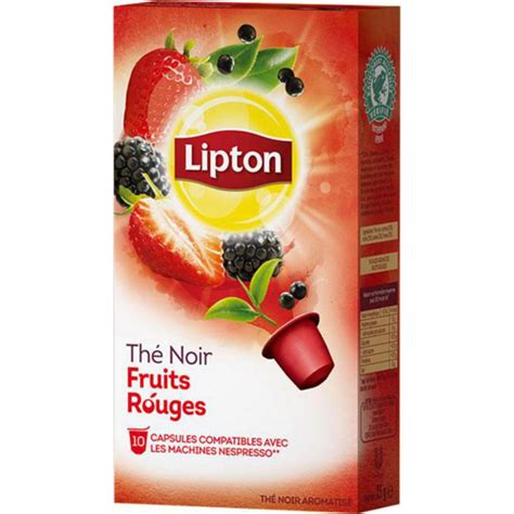 Lipton Infusion Th Fruit Rouge Nespresso X Lot De Bo Tes De