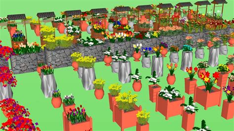 Outdoor Garden Planter Props 3d Warehouse