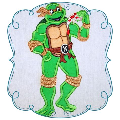 Pin By Loves Applique On Ninja Turtles Appliques Turtle Embroidery