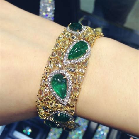 Doha Chic Photo Jewelry Sterling Silver Bracelets Emerald Jewelry