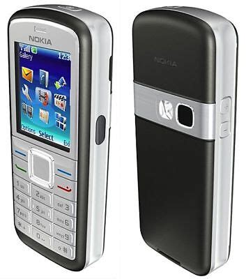 SILVER NOKIA 6070b GSM 2G ONLY CELLULAR MOBILE CELL PHONE SMALL POCKET ...