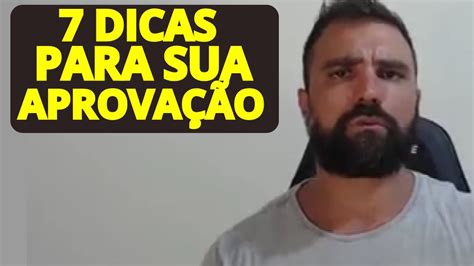 7 DICAS PARA SER APROVADO EM CONCURSO PUBLICO YouTube