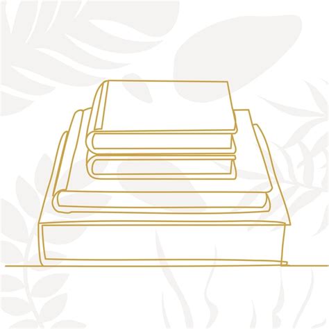 Premium Vector Stack Of Books Line Drawing Sketch Isolated Vector